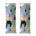 thumbnail image 1 of KLL Different Cats Prattern Long Body Pillowcase,1 PCS Pillow Cover Decorative Pillow Case Hidden Zipper Closure Pillowcase,Pillow NOT Included(20'' x54''), 1 of 7