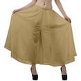 thumbnail image 2 of Moomaya WoMen's Flair Wide Leg Plazzo Pants Solid Color Elastic Waist Bottomwear, 2 of 6