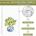 thumbnail image 2 of Lemon Kitchen Dish Towel 18 x 26 Blue Yellow Lemon Dishcloth Spring Summer Decorative Hand Drying Tea Towel for Cooking Baking Cleaning, 2Pcs, 2 of 6