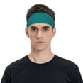 thumbnail image 2 of Naloa Teal Fashionable Sport Sweatband for Running, Yoga, Basketball - Head Circumference 19.6-22.4 inches, 2 of 9