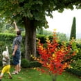 thumbnail image 4 of Luysn Artificial Fake Fall Autumn Boston Ferns Plants for Outdoor Outside, Orange Fern Shurb Uv Resistant Realistic for Front Door Porch Patio Yard Planter,Fern Plants In Autumn Garden,Will Not wither, 4 of 6