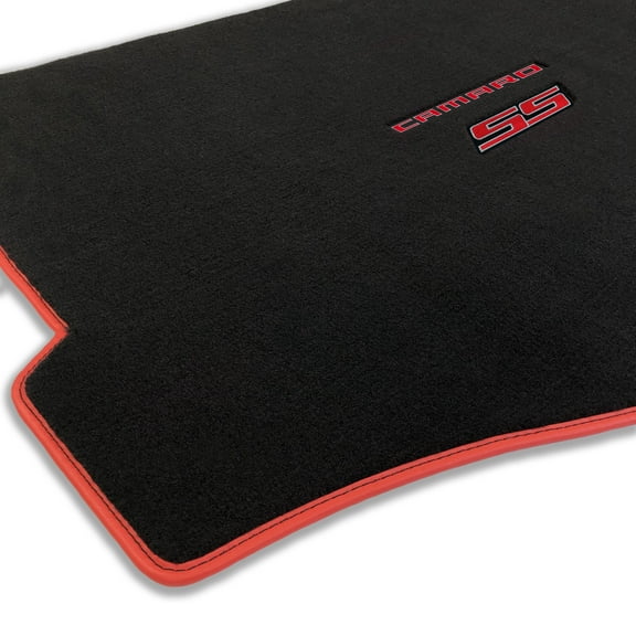 Lloyd Mats LogoMat Custom-Fit Carpet Trunk Mat for 2010-2015 Chevrolet Camaro Convertible, Charcoal