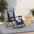 thumbnail image 2 of SereneLife Adjustable Zero-Gravity Chair Gray Black, 2 of 8