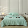 thumbnail image 3 of Cooling Blanket Queen,Hwkond Ice Cream Cool Feeling Silk Summer Quilt Solid Colour Summer Quilt Machine Washable A Conditioning Quilt Single Double Summer Thin Quilt Home Gift,Green,200x150cm, 3 of 7