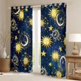 thumbnail image 2 of Manfei Moon Sun Curtains Pack of 2 (42x84 Each) for Teens,Bohemian Theme Curtains Blackout,Polka Dots Bedroom Curtains,Lightweight Room Decor, 2 of 6