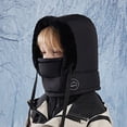 thumbnail image 2 of mgoYE Snow Hats for Girls Kids Ski Mask for Boys Girls Fleece Winter Face Mask Hat for Kids Toddler Warm Hood Neck Scarf One Size(Black,One Size), 2 of 4