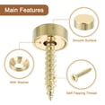 thumbnail image 4 of Uxcell 16Pcs Brass Decorative Screws with Caps, 12 mm Mirror Screws Cover Self-Tapping Screws for Furniture, 4 of 5