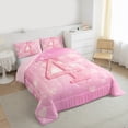 thumbnail image 3 of Homewish Number 4 Bedding Comforter Set,Personalized Birthday Twin Comforter Sets,Pink Lovely Bow Knot Bedding Set For Girls,Luxury Bedroom Decor Reversible,2 Pieces, 3 of 8