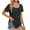 Black, variant on Annhoo Shirts for Women with Pocket Crew Neck Summer Short Sleeve Basic Tee Casual Loose Going out Tops