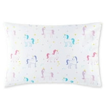 Wildkin Kids 100% Cotton Percale Standard Pillowcase for Boys and Girls - 30 x 20 Inches Inches (Unicorn Purple)