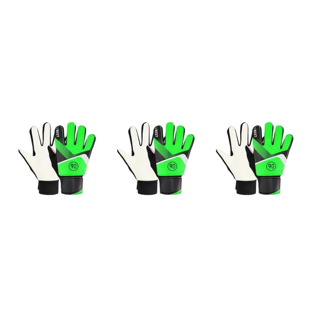 Advancent 1 par de guantes de fútbol ajustables portátiles para niños, portero de fútbol, protección de manos, guante de cuero PU de Type1 NO1