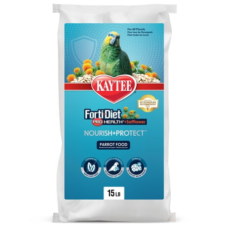Kaytee Forti-Diet Pro Health + Safflower Nourish+Protect Parrot Food 15 Pounds