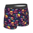 thumbnail image 2 of KLL Skull mushroom Men's Cotton Boxer Briefs Underwear-Small, 2 of 8