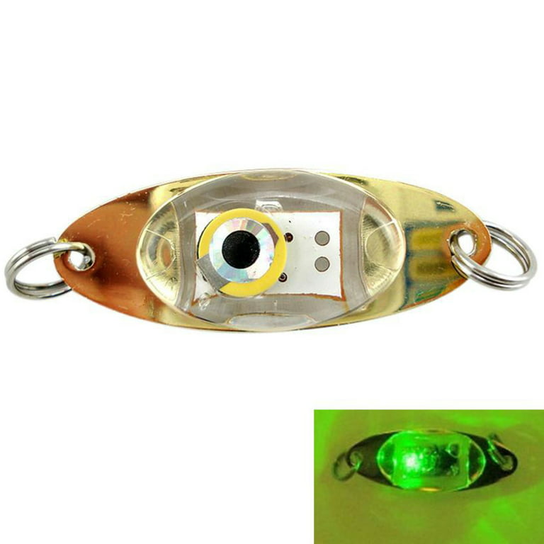 NUOLUX 5 Pcs LED Eye Shaped Deep Drop Underwater Bait Illuminate Night Fishing  Lure Light Flashing Lamp (Red Green Blue White Colorful Light) 