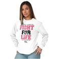 thumbnail image 4 of Fight For Life Breast Cancer Aware Women's Long Sleeve T Shirt Brisco Brands S, 4 of 6