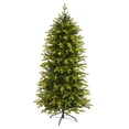 thumbnail image 3 of Nearly Natural Clear Prelit LED Green Holiday Fir Christmas Tree, 6', 3 of 8