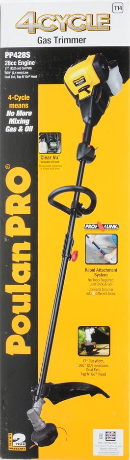 Poulan Pp428s 4 Cycle Gas Straight Shaft Trimmer 17 Quot Walmart Com Walmart Com
