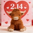 thumbnail image 5 of ICQOVD Cow Brown Cow Brown Plush Decorative Toy Simple Cute Farm Animal Style Soft Doll For Home Decoration Kids Room Display And Gift Use, 5 of 8