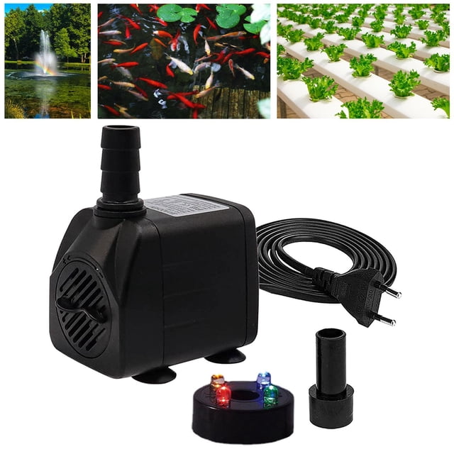 bomba de acuario,Bomba de agua sumergible para acuarios,Mini bomba de agua para acuario bomba sumergible pequeña con 4 luces Salvador Dali bomba de acuario
