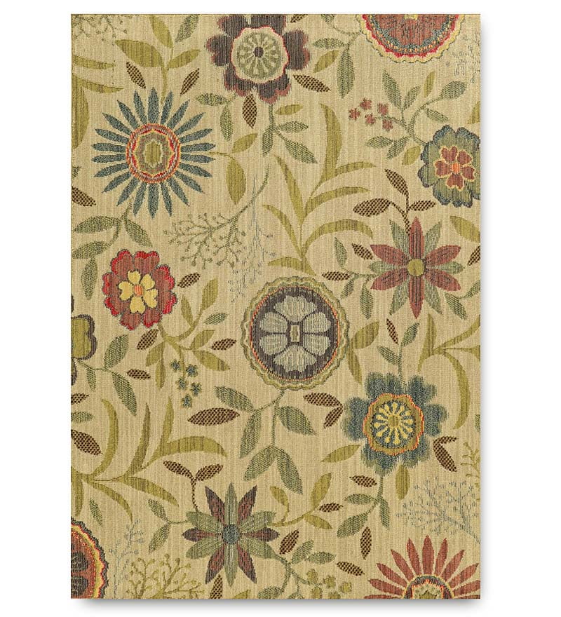 Indoor / Outdoor Polypropylene Floral Area Rug 1'10" x 3'3"