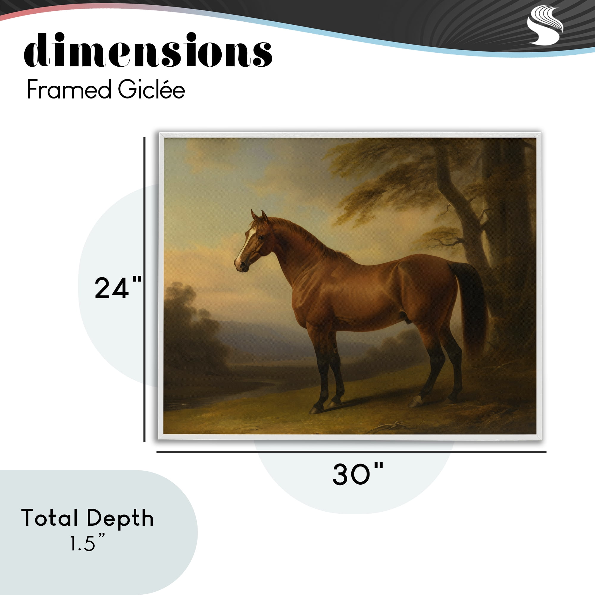 Stupell Industries Vintage Chestnut Horse White Framed Giclee Art, design by Creative Studio