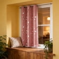 thumbnail image 5 of Gumesh Star Print Blackout Curtains, Dreamy Galaxy Window Panel for Bedroom Living Room - 52x63in,Pink, 5 of 7