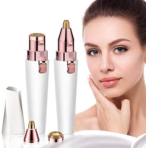 Eyebrow Trimmer & Facial Hair Removal for Women, 2 in 1 Eyebrow Razor and Hair Remover, Rechargeable Painless Eyebrow Lips Body Face Razors for Women
