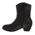 thumbnail image 3 of Badgley Mischka Girls Glittery Low Heel Dress Boots. (Little Kids Big Kids), Black, Size: 2, 3 of 6