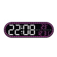 thumbnail image 2 of Reloj despertador digital decorativo para el hogar, práctico, con fecha, hora, semana y temperatura, relojes electrónicos para estantería junto al dor Luz rosa, 2 of 7