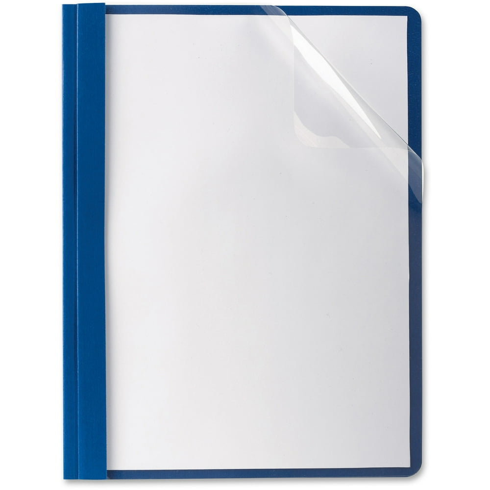 Oxford Premium Clear Front Report Covers 25/PkgDark Blue, Letter Size