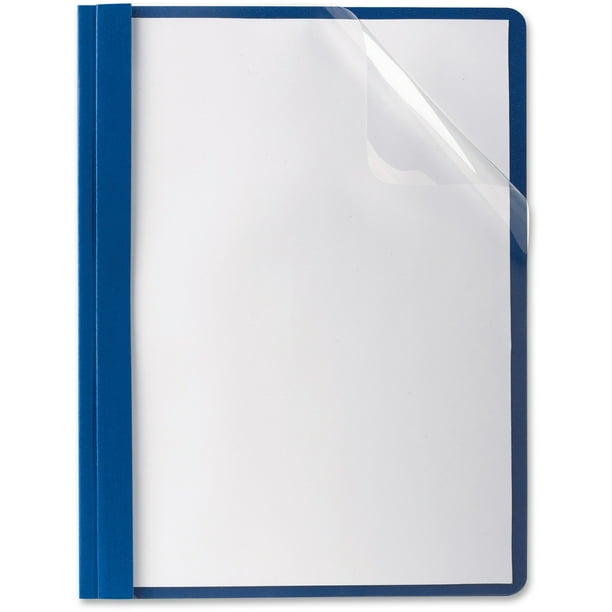 Oxford Premium Clear Front Report Covers 25/PkgDark Blue, Letter Size