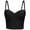 Black, variant on Women's Bustier Bra Corset Top Adjustable Shoulder Straps Sweetheart Neckline Hook Eye Back Closure Cropped Tank Top 34