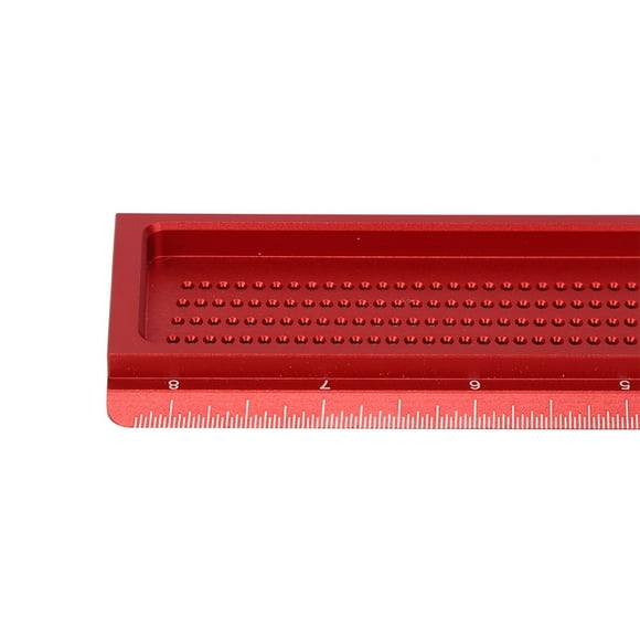 Woodworking Ruler T Type Square Ruler Woodworking Hole Ruler, Aluminum Tshaped Measuring Tool Mini Scriber for Hardware for CNC Accurate Machining