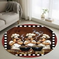 thumbnail image 2 of Funny Chefs Round Area&nbsp;Rug 3.3ft Chef Cooking Food Non-Slip&nbsp;Washable Circle Rugs Soft Felt Indoor Floor Mat for Bedroom Kitchen Living Room Bathroom, 2 of 9