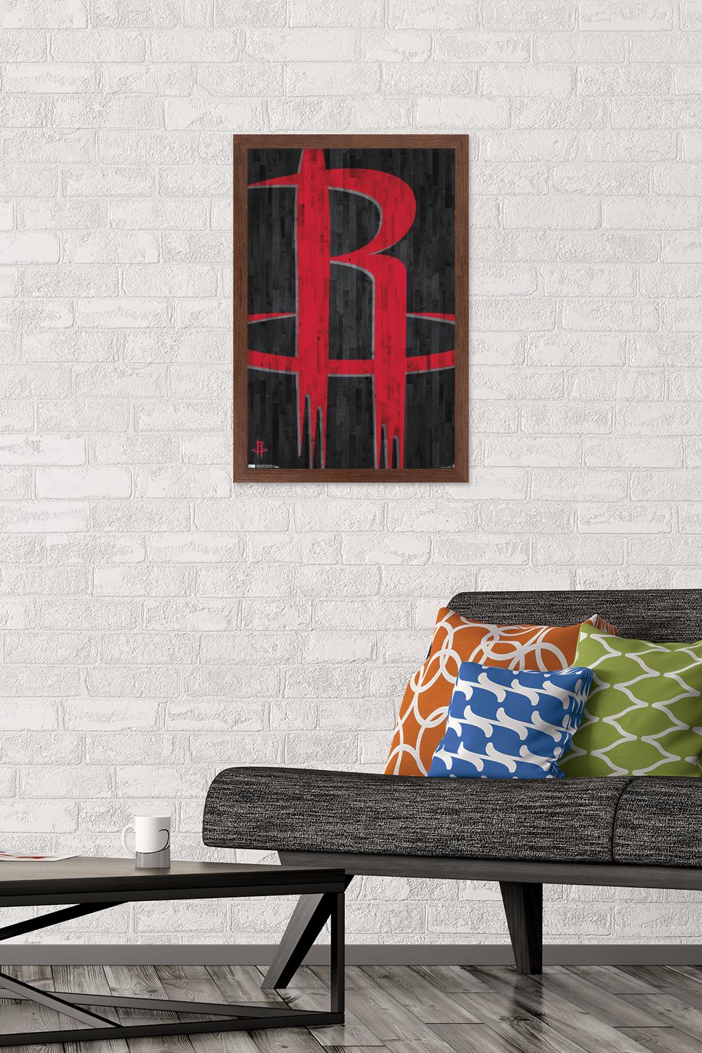 NBA Houston Rockets - Logo 19 Wall Poster, 14.725" x 22.375" Framed
