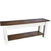 COLONIAL HARVEST BENCH WITH SHELF-36