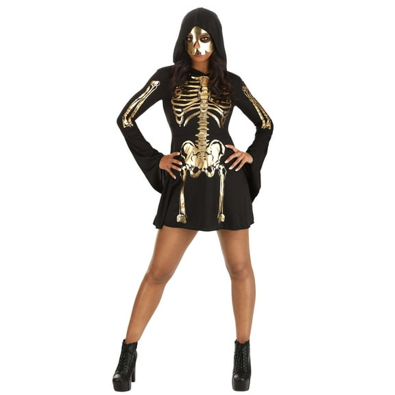 Women's Gilded Skeleton Dress Costume