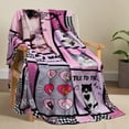 thumbnail image 3 of Funny Cat Throw Blanket Cat Lover Gifts for Women Girls Throw Blanket Flannel Fleece Throw Blanket Cozy Fuzzy Plush Throw Blanket Cat Theme Throw Blanket for Bed Chair Couch 50" X 60", 3 of 6