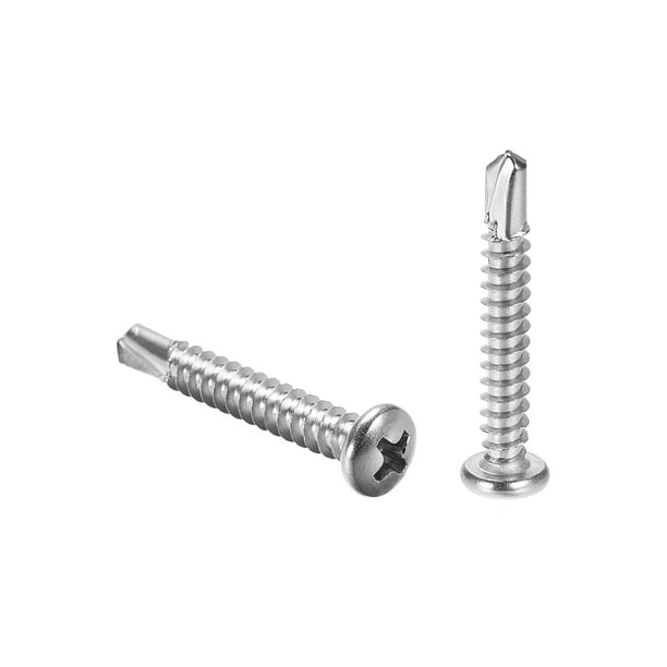 10 x 11/4" Self Tapping Screws 410 Stainless Steel Phillips Pan Head