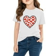 thumbnail image 4 of BLVB Toddler Boys Girls Valentine's Day Shirts Cute Hearts Graphic T-Shirt Kids Short Sleeve Tees Tops 3-10 Years, 4 of 7