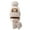 Beige, variant on 2Pcs Kids Winter Hat Scarf Set, Warm Fleece Lining Girls Winter Hats with Pom, Knit Scarf for 3-12 Years Boys Girls