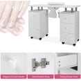 OmySalon Professional Manicure Table w/Collector, & Drawer