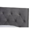 thumbnail image 7 of Baxton Studio Caronia Modern and Contemporary Grey Velvet Fabric Upholstered 2-Drawer Queen Size Platform Storage Bed, 7 of 7