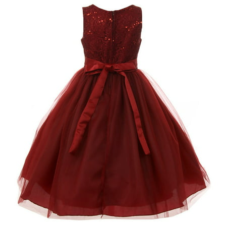 Dreamer P - Little Girls Dress Sequin Tulle Pageant Party Holiday ...
