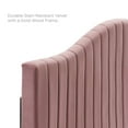 thumbnail image 4 of Full Size Platform Bed Dusty Pink Velvet Vertical Channel Tufting, 4 of 7