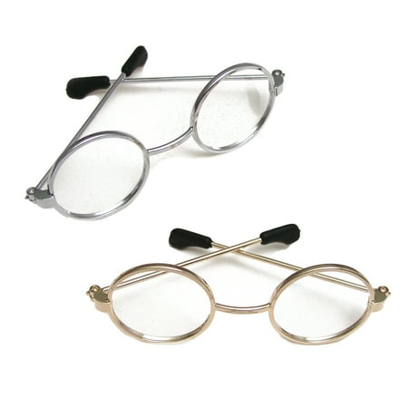 Sophia's 2 Pack of Doll Eyeglasses for 18" Dolls, Gold/Silver