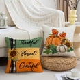 thumbnail image 6 of Fall Decor Pillow Covers 18x18 Set of 4 Thanksgiving Sunflower Pumpkin Farmhouse Decorations Outdoor Autumn Pillows Decorative Throw Cushion Case for Home Couch, 6 of 6