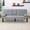 Gray, variant on Multi-Functional Cotton and Linen Sofa Bed with Foldable Cup Holder and Side Storage for Living Room and Bedroom 70Inch Yellow