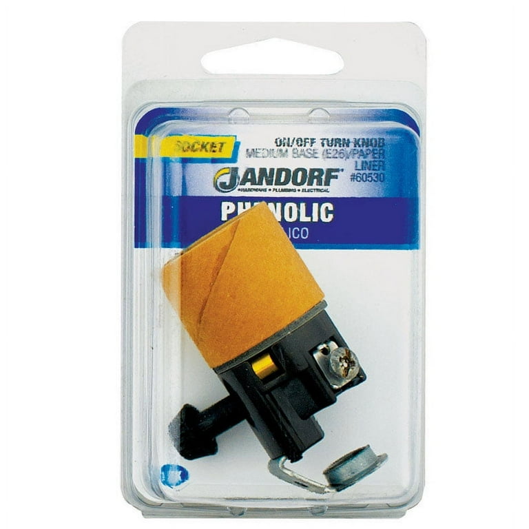 Jandorf 60530 60530 Phenolic Medium Base Turn Knob Socket