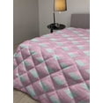 thumbnail image 2 of Abstract Down Alternative Comforter, Tartan Scottish Checkered Geometric Stripes Culture Motif in Minimal, Microfiber Quilt for All Season, 5 Sizes, Dark Teal and Raspberry, by Ambesonne, 2 of 3